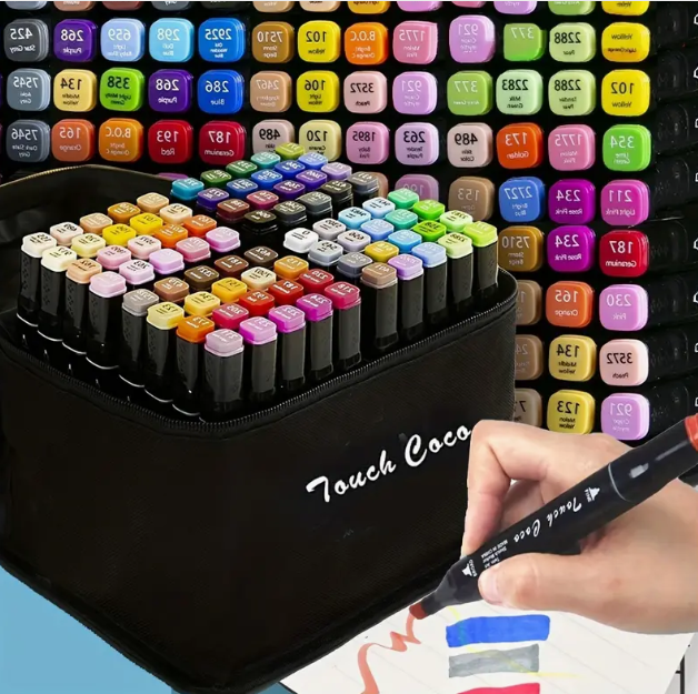 Markers - Touch Color 48pcs Colors Oily Double-headed Mark Pen Watercolor Pen
