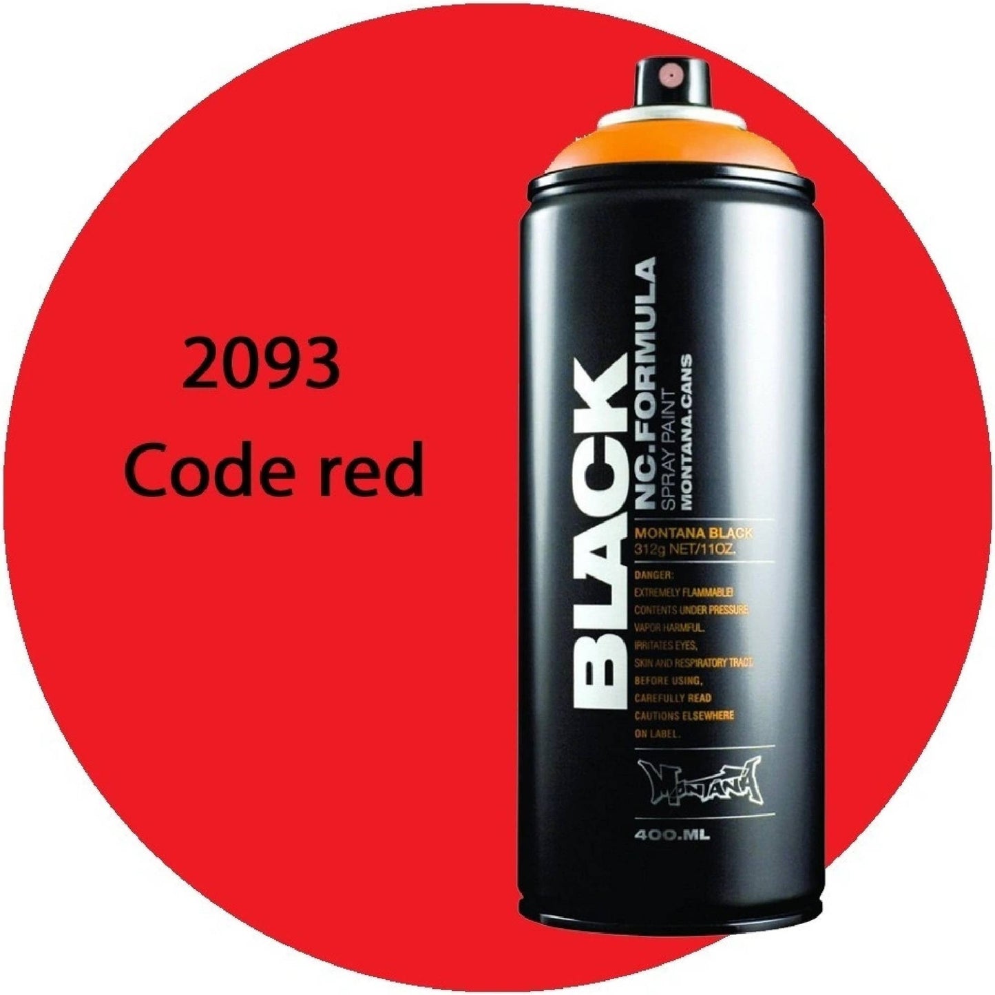 Montana Black - 2093 Code Red Spray Paint 400ml