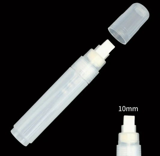 Empty Marker Pen Holder White Bottle 10mm