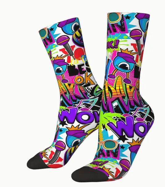 Socks Graffiti Pattern Design