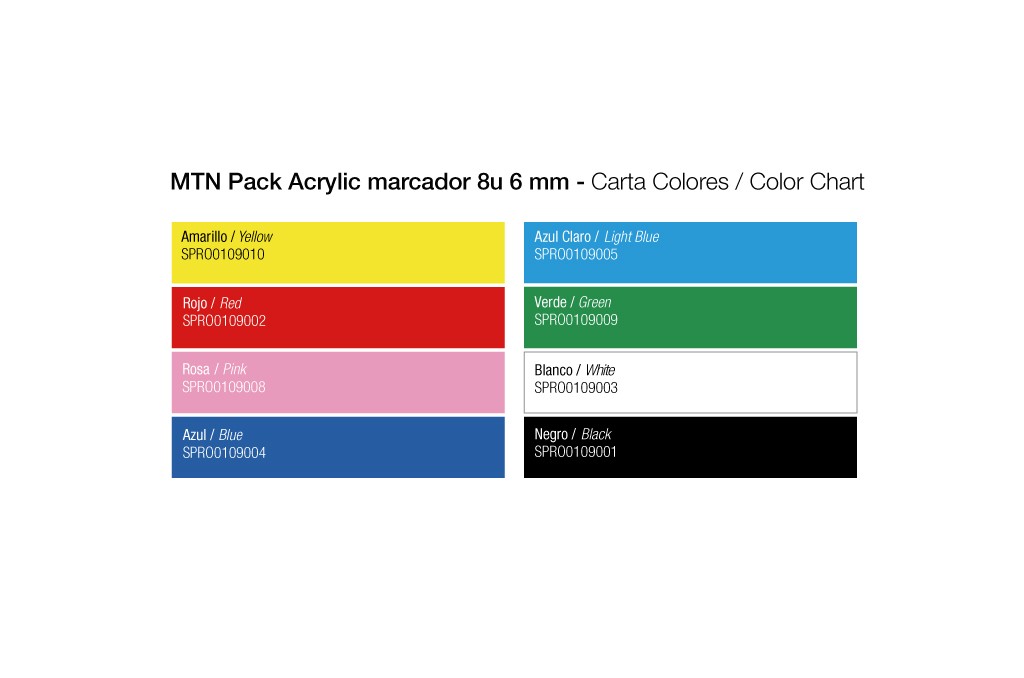 MTN Pack of 8 Marcador Acrylic Marker 6mm