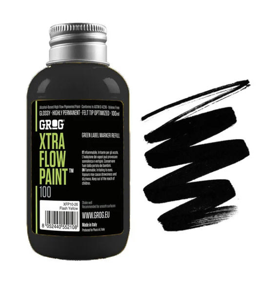 GROG Death Black Xtra Flow Paint 100ml