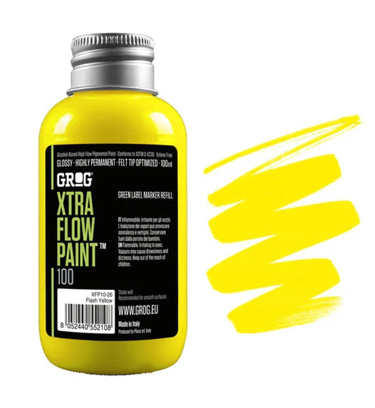 GROG Flash Yellow Xtra Flow Paint 100ml