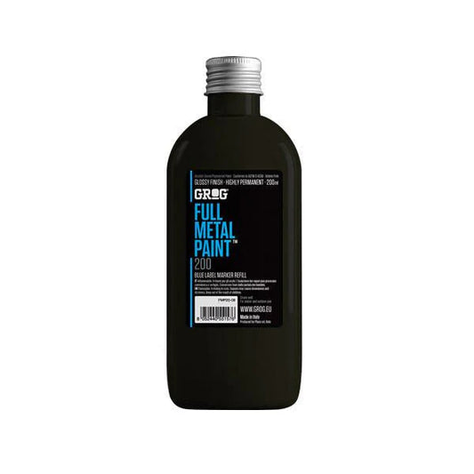 GROG Death Black Full Metal Paint 200ml