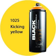 Montana Black - 1025 Kicking Yellow Spray Paint  400ml