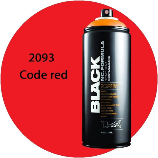 Montana Black - 2093 Code Red Spray Paint 400ml