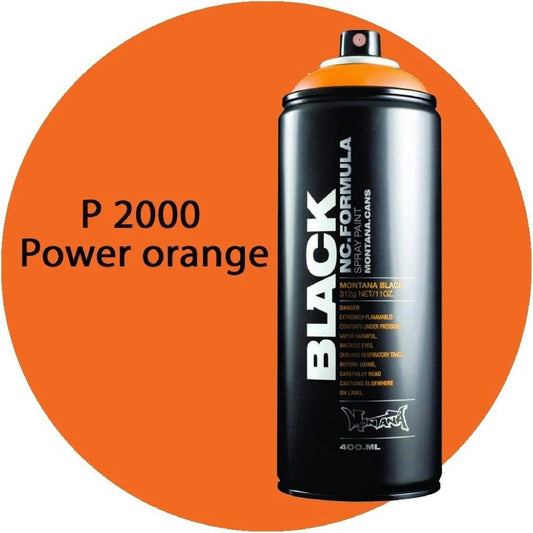 Montana Black - P2000 Power Orange Spray Paint 400ml