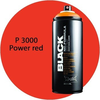 Montana Black - P3000 Power Red Spray Paint 400ml