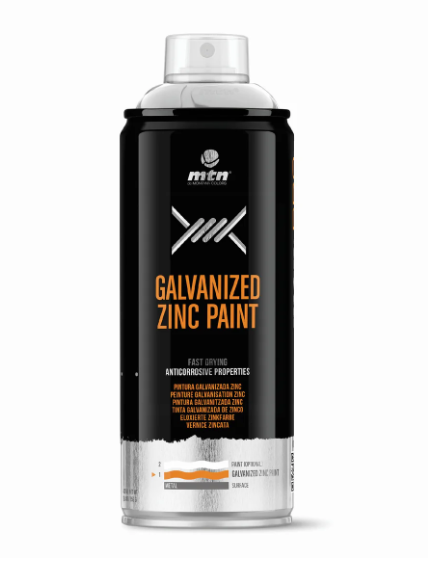 MTN PRO Galvanized Zinc Silver Glossy Paint 400ml