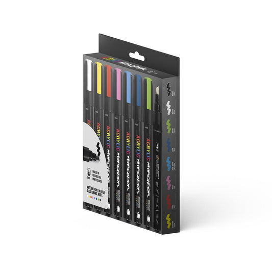 MTN Pack of 8  Marcador Acrylic Marker 6mm