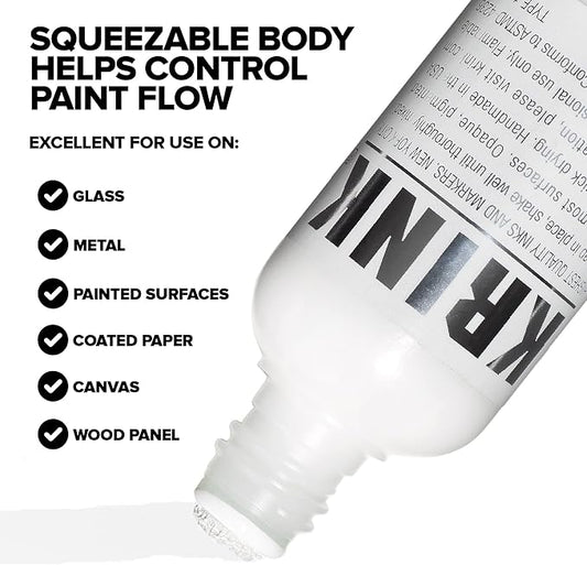 Krink K-60 White Squeezable Paint Marker 60ML