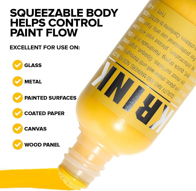 Krink K-60 Yellow Squeezable Paint Marker 60ML